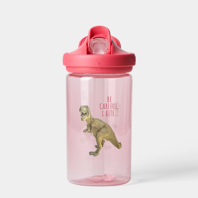 Seien Sie vorsichtig, beiße ich - Dinosaurier Wass Trinkflasche (Vorne)