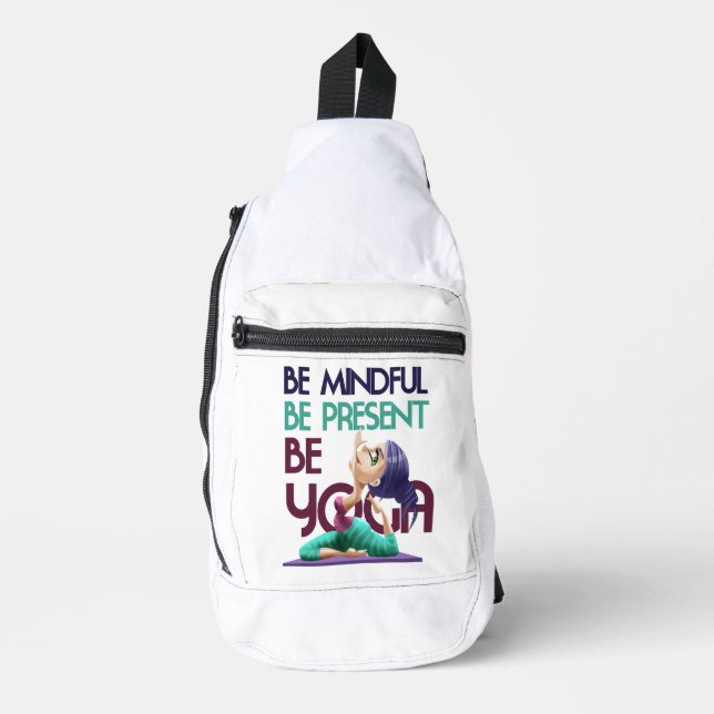 Seien Sie vorsichtig dabei, Yoga zu sein Crossbody Bag (Vorderseite)