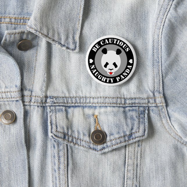 Seien Sie vorsichtig Naught Panda Button (Beispiel)