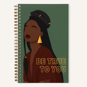 Seien Sie wahr   Black Girl   SpiralNotebook Notizbuch