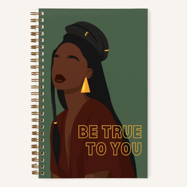 Seien Sie wahr | Black Girl | SpiralNotebook Notizbuch (Vorderseite)