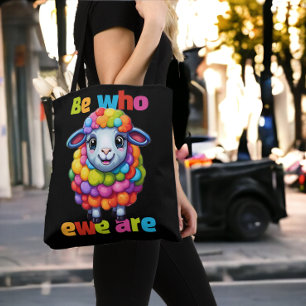 Seien Sie, wer ewe ist Rainbow Sheep Tasche
