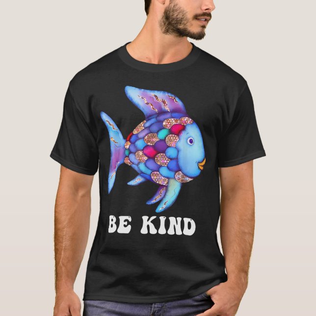Seien Sie wie ein Regenbogen Fisch Lehrer Leben le T-Shirt (Vorderseite)