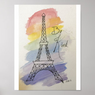 Seien Sie wie eine Wasserfarbe und Tinte Poster