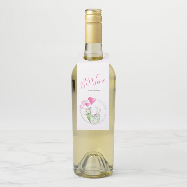 Seien Sie Wine Valentines Party Ideen Flaschenanhänger (Auf Flasche)