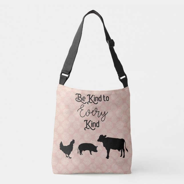 Seien Sie zu JEDER netten veganen crossbody Tasche (Vorderseite)