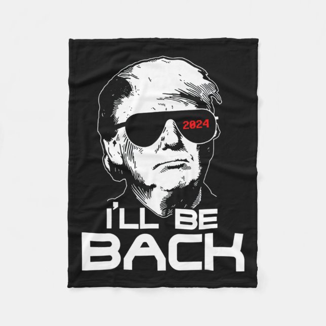 Seien Sie zurück Funny 45 47 Donald Trump 2024 Ame Fleecedecke (Vorderseite)