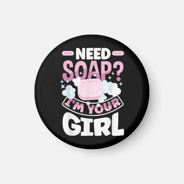 Seife machen Seife Maker Funny Magnet (Vorne)