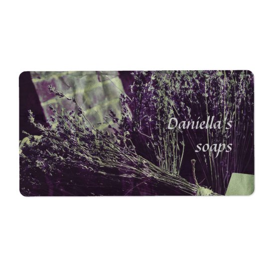 Seifenaufkleber - Lavendel Versandetikett
