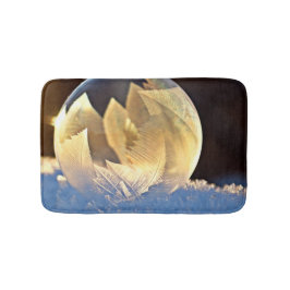 Seifenblase auf Schnee Badematte