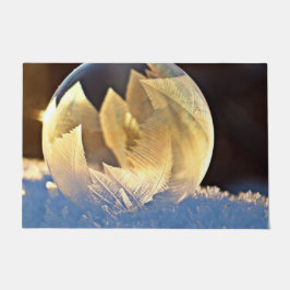 Seifenblase auf Schnee Fußmatte