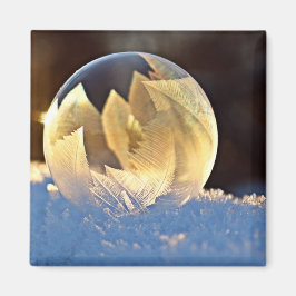 Seifenblase auf Schnee Magnet