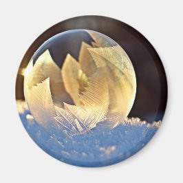 Seifenblase auf Schnee Magnet