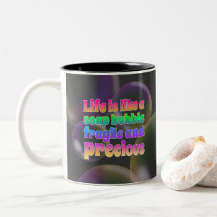 Seifenblase   fragil und wertvoll zweifarbige tasse