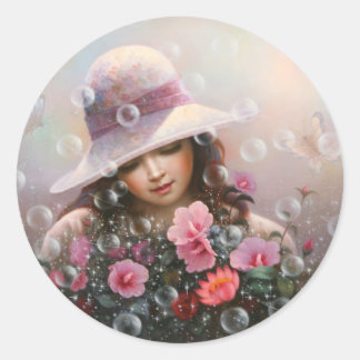 Seifenblase Girl - Sharon's Song Runder Aufkleber