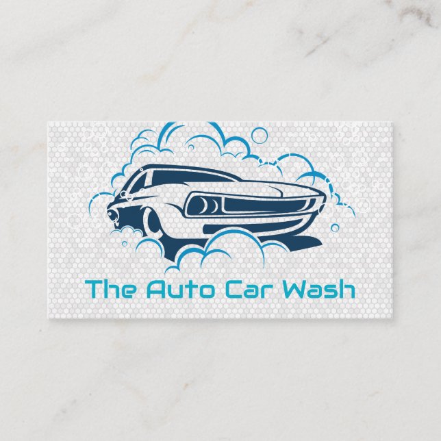 Seifenblasen | Auto Wash Visitenkarte (Vorderseite)