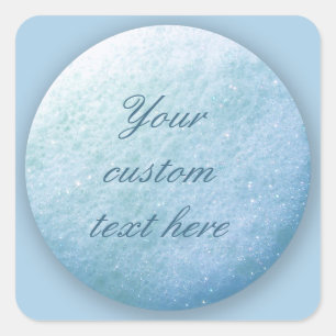 Seifenblasen Dot 1260C Blau Quadratischer Aufkleber