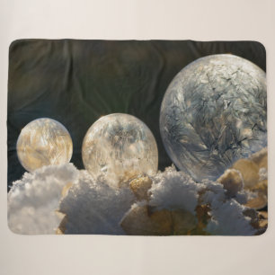 Seifenblasen gefroren Eiskristall Cooles Winter-Fo Sherpadecke