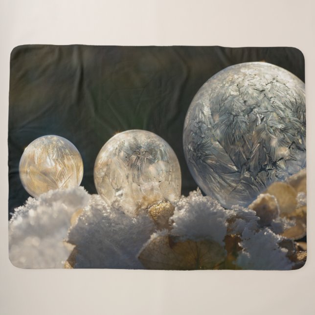 Seifenblasen gefroren Eiskristall Cooles Winter-Fo Sherpadecke (Vorderseite (Horizontal))