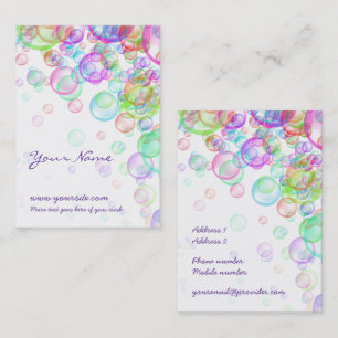 Seifenblasen Visitenkarte