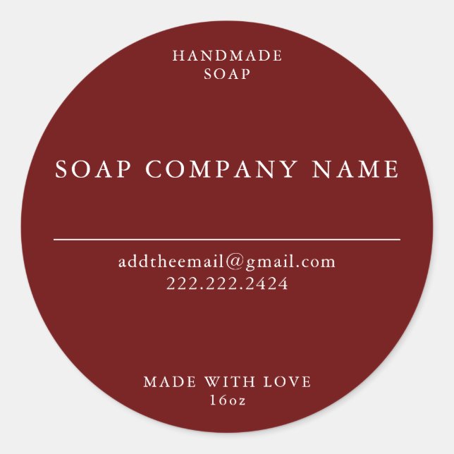 Seifenkleber Runder Aufkleber (Vorderseite)