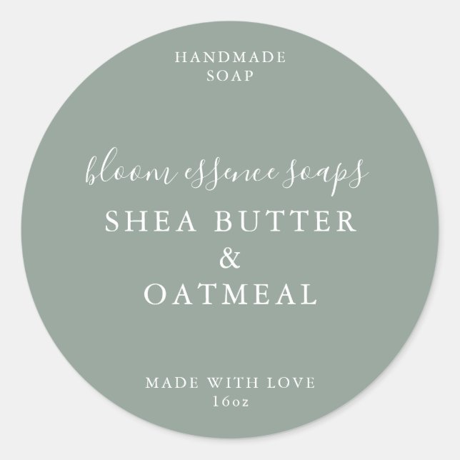 Seifenkleber Runder Aufkleber (Vorderseite)