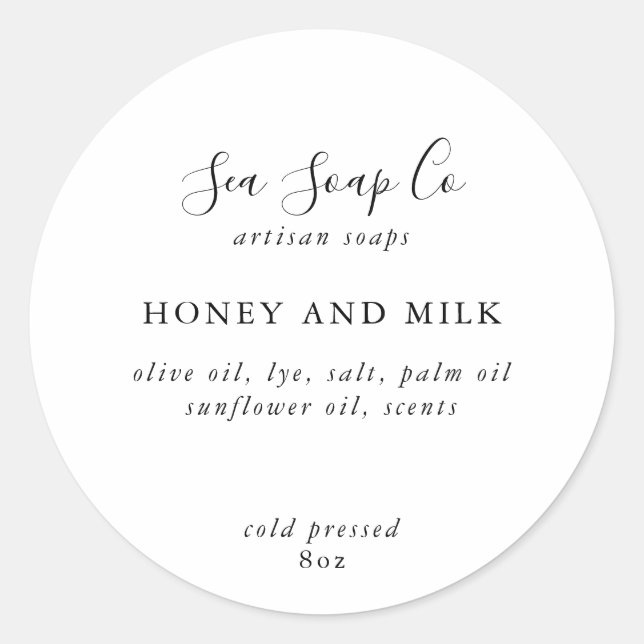 Seifenkleber Runder Aufkleber (Vorderseite)