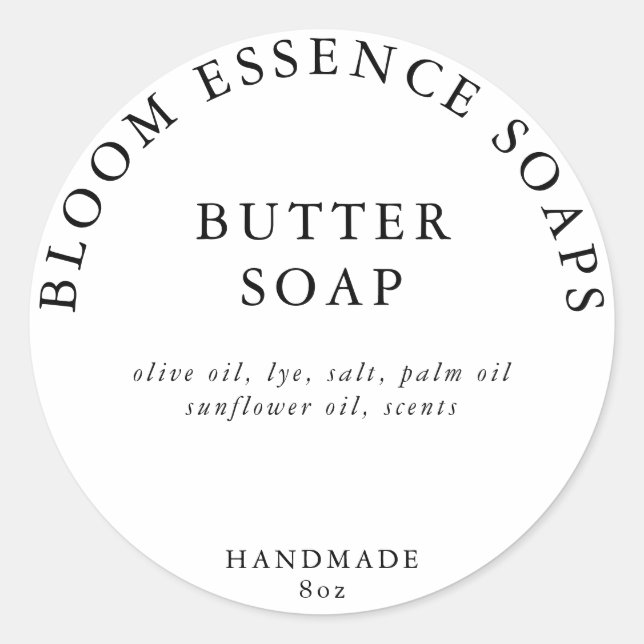Seifenkleber Runder Aufkleber (Vorderseite)