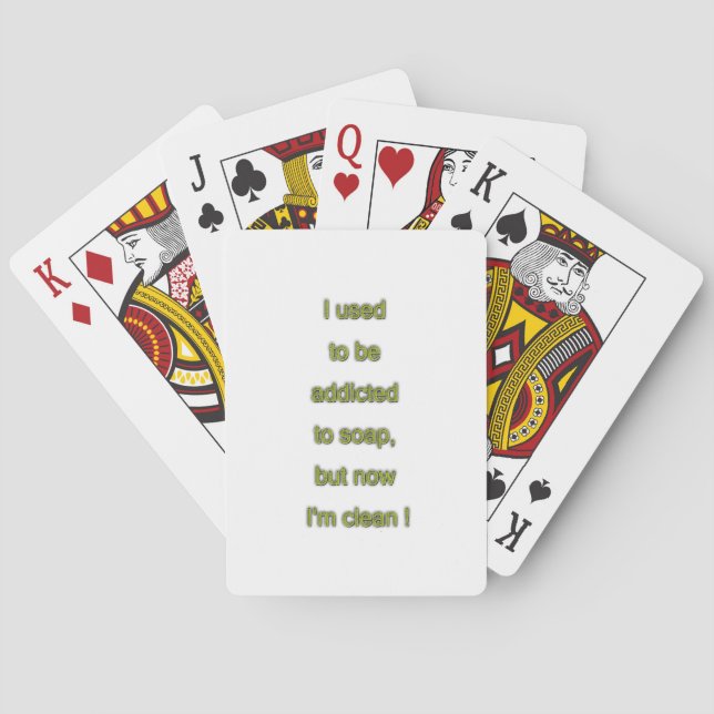 Seifenkomischer Text Spielkarten (Rückseite)