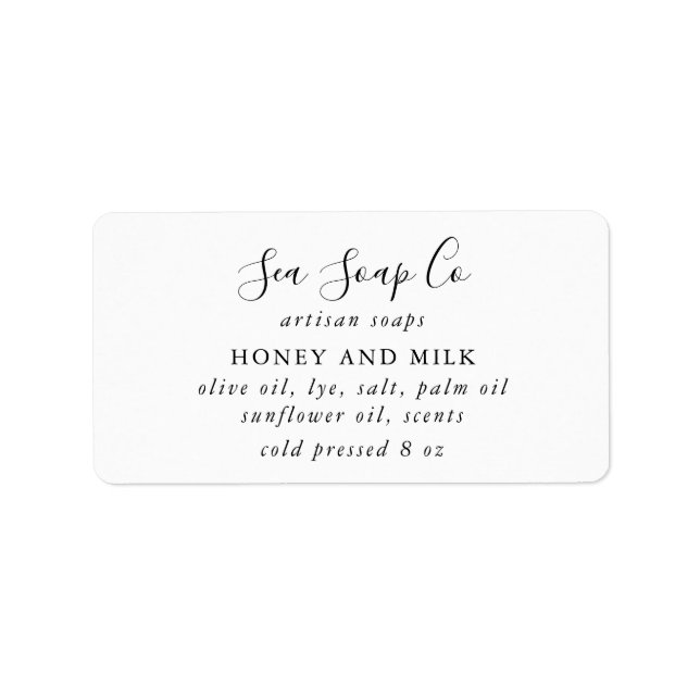 Seifenmarkierungen Adressaufkleber (Vorne)