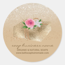 Seifensparkle-Branding Runder Aufkleber