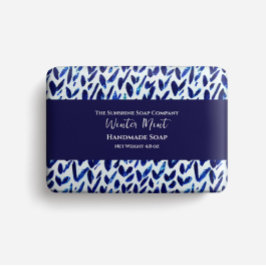 Seifenverpackungspapier - abstrakte blaue Karo Flyer