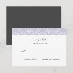 Seigaiha   Dusty Lilac Japon vague de mariage rsvp