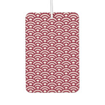 Seigaiha, Waves, Japanese, Burgundy and White