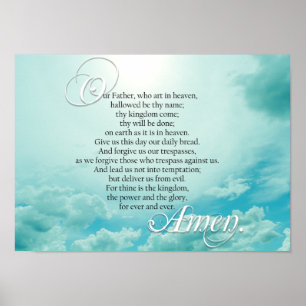 Seigneurs Prayer Christian Spiritual Poster