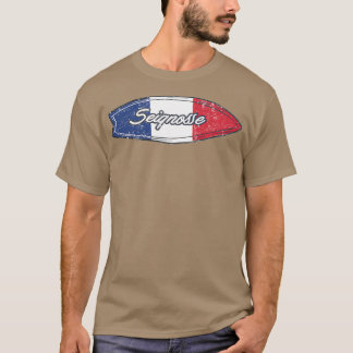 Seignosse Frankreich Flag Surfboard T-Shirt