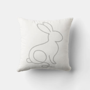 Seil-Häschen-Kaninchen-Minimal-Modernes-Design Kissen