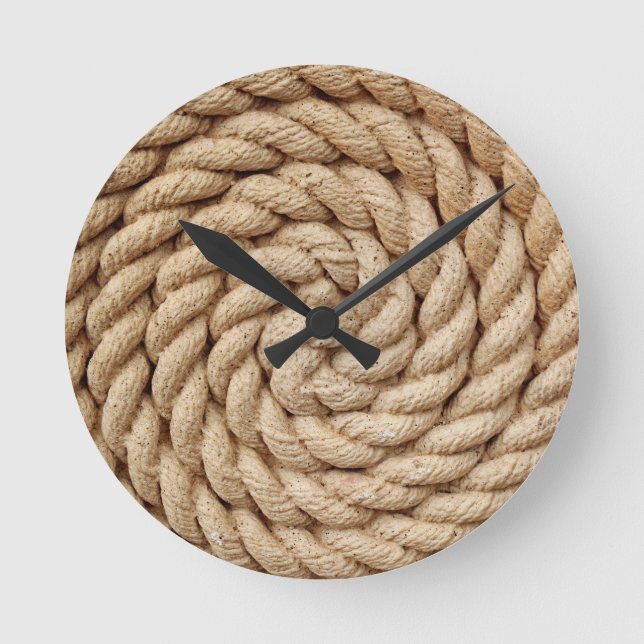 Seil, kreisförmiges Rundzeichen Runde Wanduhr (Vorderseite)