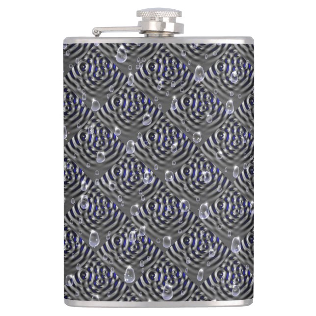 Seile auf blaugrauem Metal Flachmann (Vorderseite)