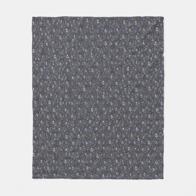 Seile auf blaugrauem Metal Fleecedecke (Vorderseite)