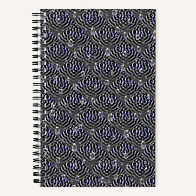 Seile auf blaugrauem Metal Notizbuch (Vorderseite)