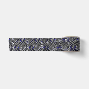 Seile auf blaugrauem Metal Satinband