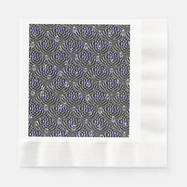 Seile auf blaugrauem Metal Serviette (Vorderseite)