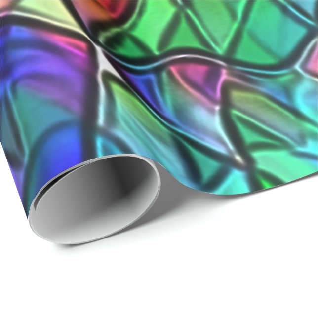 Seile überquert, verborgen durch ein buntes Markis Geschenkpapier (Rolleneckpunkt)