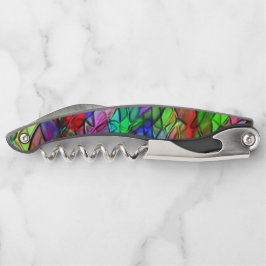 Seile überquert, verborgen durch ein buntes Markis Kellnermesser