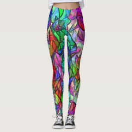 Seile überquert, verborgen durch ein buntes Markis Leggings
