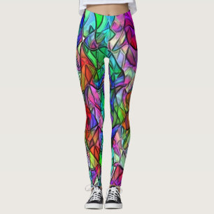 Seile überquert, verborgen durch ein buntes Markis Leggings