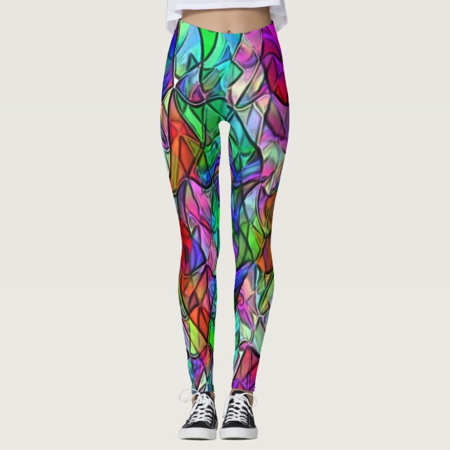 Seile überquert, verborgen durch ein buntes Markis Leggings (Vorderseite)