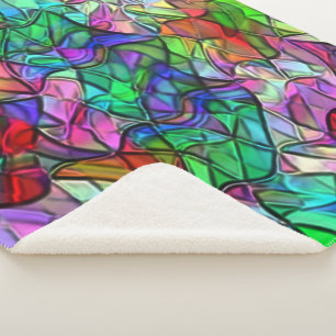Seile überquert, verborgen durch ein buntes Markis Sherpadecke
