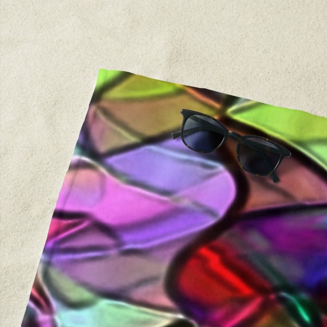 Seile überquert, verborgen durch ein buntes Markis Strandtuch (Beispiel)